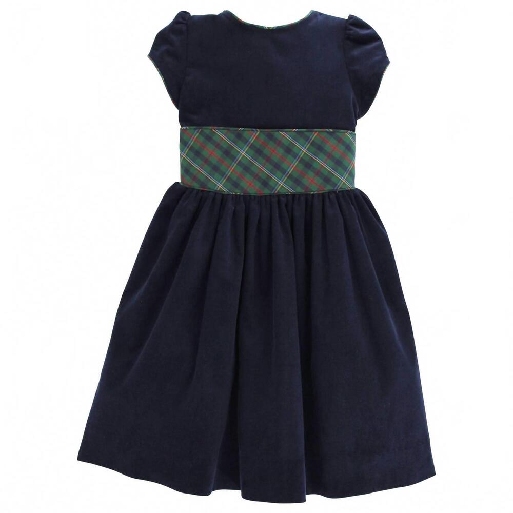 NEW BAILEY BOYS girls watson plaid dress in navy